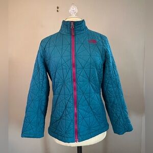 The North Face Jacket Womens Medium  Blue Tamburello Quilted Full Zip Gorpcore